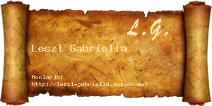 Leszl Gabriella névjegykártya